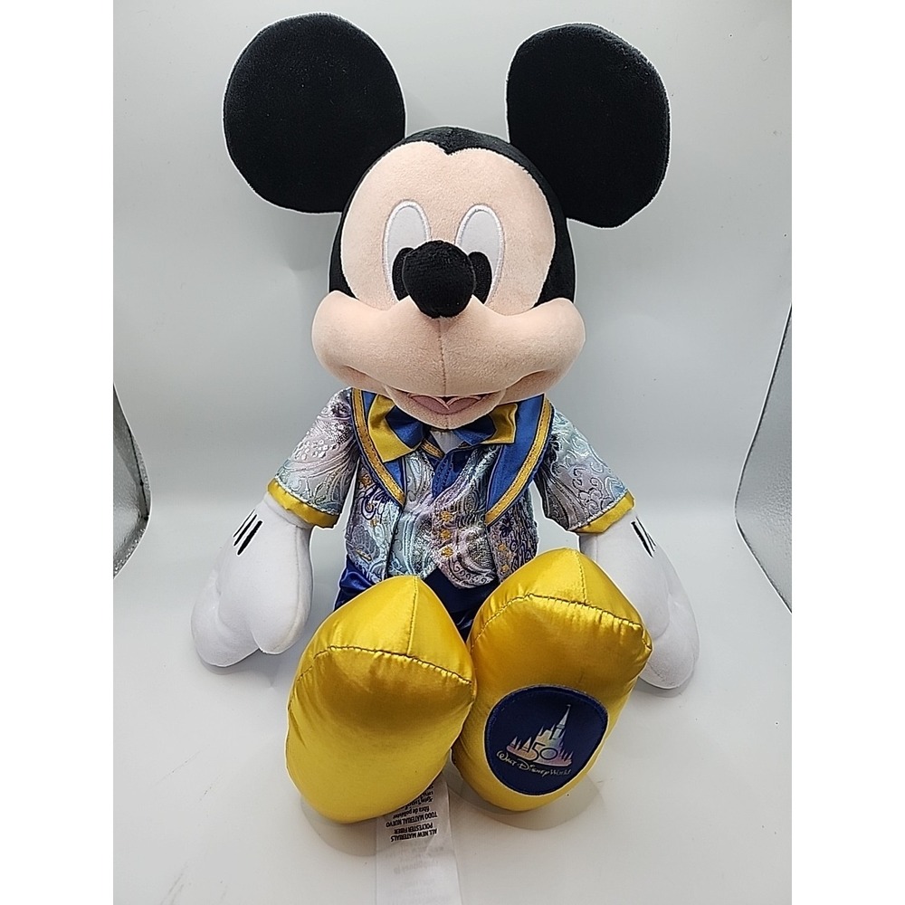 Disney 50th Anniversary Mickey Mouse Plush‎ 16" Walt Disney World